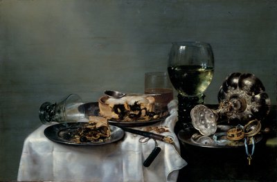 Breakfast Table with Blackberry Pie by Willem Claesz. Heda